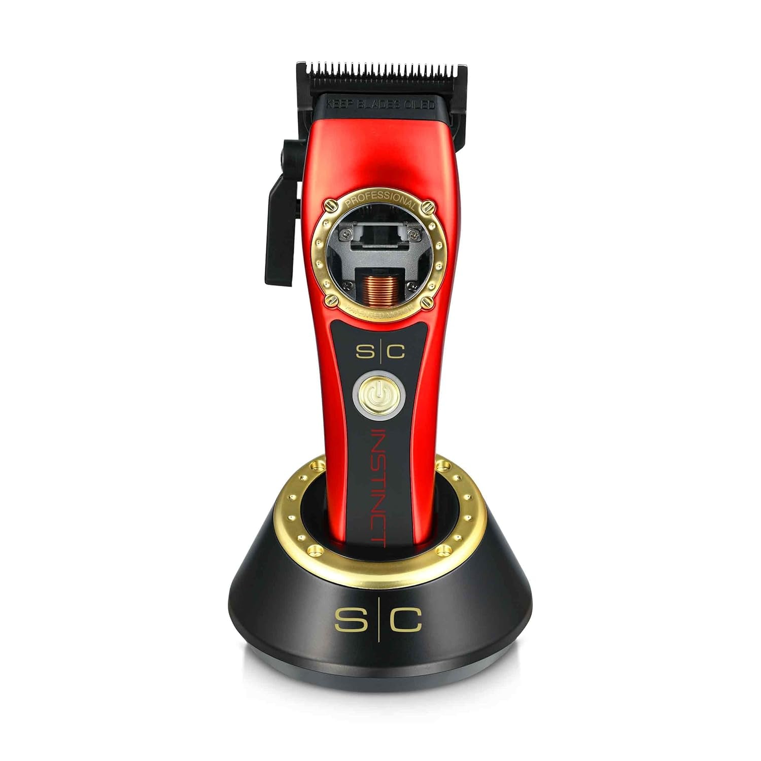 Stylecraft Instinct Professional IN2 Vector Motor Cordless Hair Clipper with Intuitive Torque Control, 3 Modular Lids